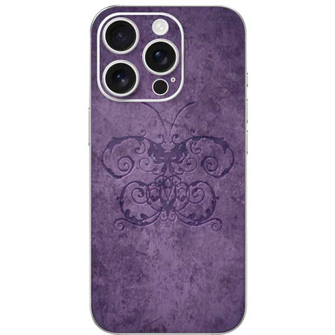 Purple Damask Butterfly by Brigid Ashwood iPhone 16 Pro Skin